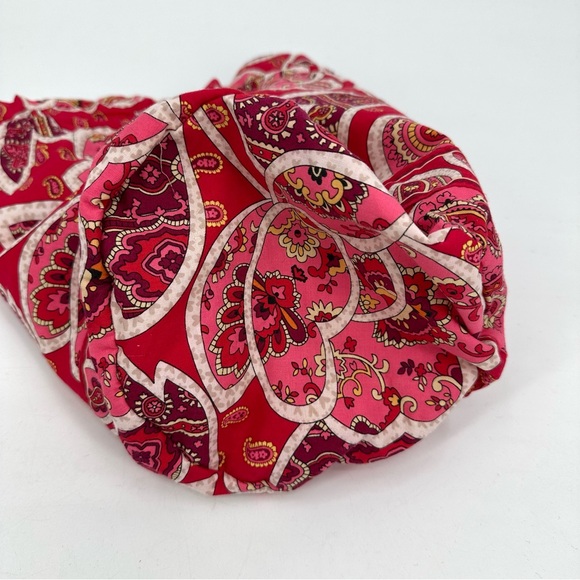 VERA BRADLEY Ditty Bag Rosy Posies Drawstring Pouch Lined Pool Bag Beach Paisley - Picture 4 of 9